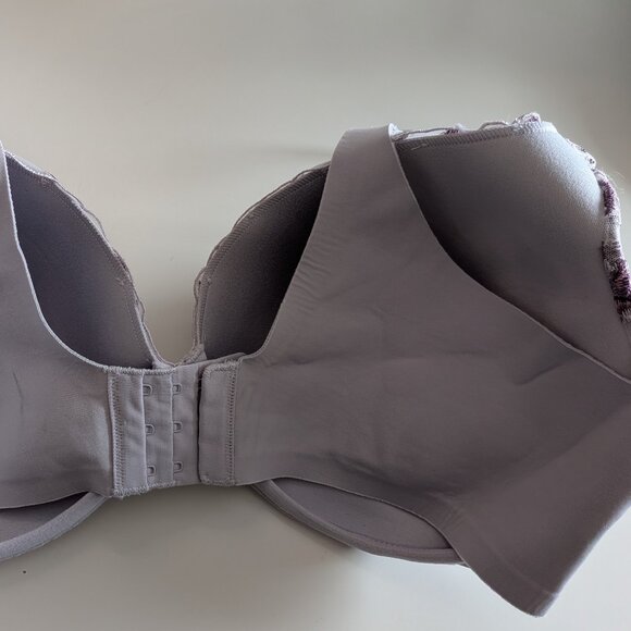 NWOT La Vie En Rose Lightly Lined Sleek Back Bra Mauve Roses Sz 38D - Picture 5 of 6